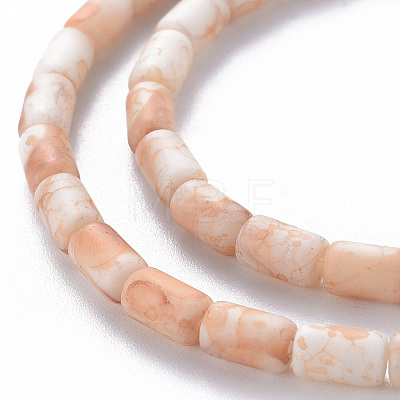 Opaque Baking Painted Crackle Glass Beads Strands FGLA-T004-01E-1