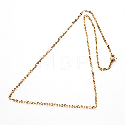 304 Stainless Steel Cable Chain Necklaces NJEW-M124-02-1