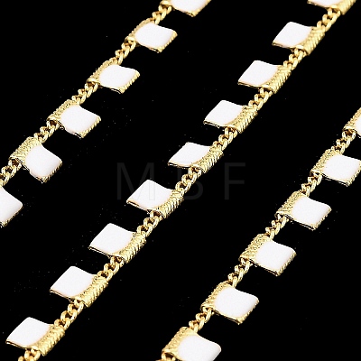 Brass Rectangle Link Chains CHC-C007-03G-03-1