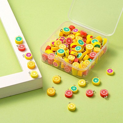 125Pcs 5 Style Handmade Polymer Clay Charms CLAY-LS0001-02-1