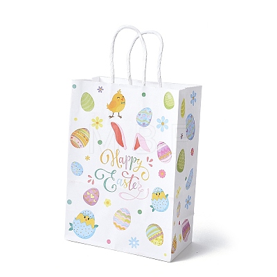 Easter Rectangle Kraft Paper Handbags CARB-U002-01B-1