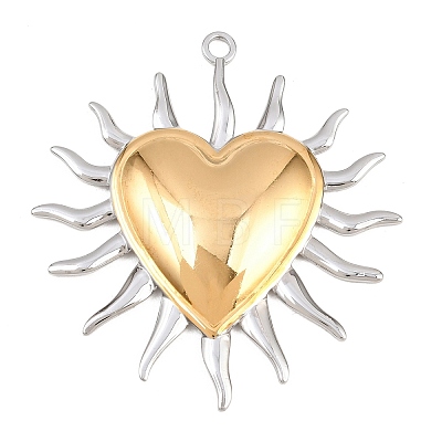 304 Stainless Steel Big Pendants STAS-G398-16GP-1