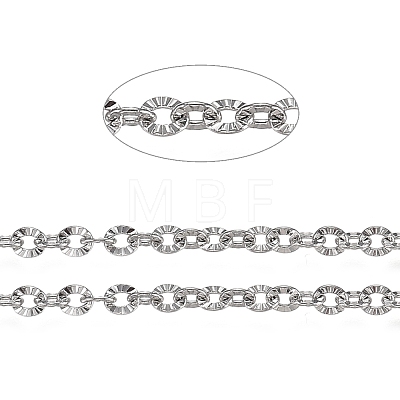 Tarnish Resistant 304 Stainless Steel Cable Chains CHS-A006-02B-P-1