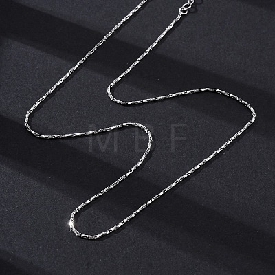 Brass Twisted Cardano Chains  Necklaces for Women NJEW-D302-60P-1