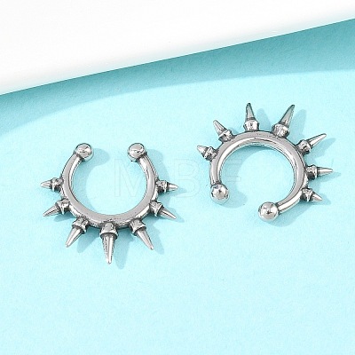 316 Stainless Steel Hoop Nose Rings AJEW-C044-05A-AS-1