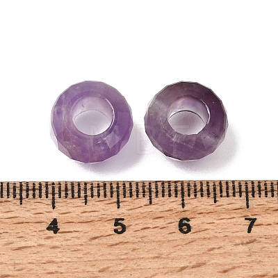 Natural Amethyst European Beads GG-NH0003-A07-1