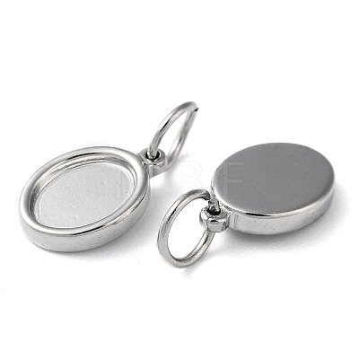 Tarnish Resistant 304 Stainless Steel Pendant Cabochon Settings X-STAS-Q308-01P-1