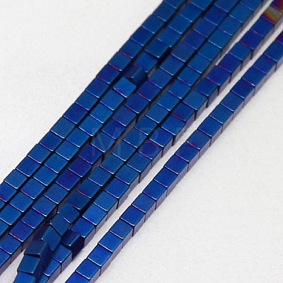 Electroplate Non-magnetic Synthetic Hematite Beads Strands G-J170B-4x4mm-M-1