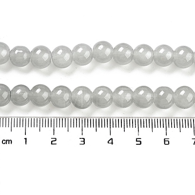 Imitation Jade Glass Beads Strands DGLA-S076-8mm-30-1