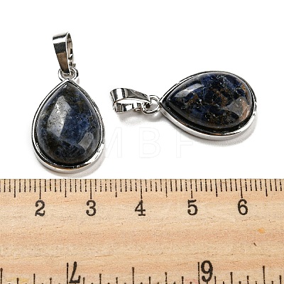 Natural Obsidian Pendants G-I358-B22-1