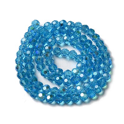 Electroplate Transparent Glass Beads Strands EGLA-A035-T6mm-L08-1