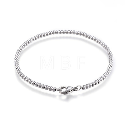304 Stainless Steel Ball Chain Bracelets STAS-J023-10P-1