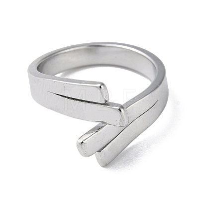 304 Stainless Steel Cuff Ring RJEW-Q785-01P-1
