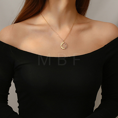 Stainless Steel Pendant Necklaces KE9044-2-1