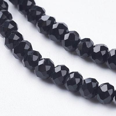 Crystal Glass Beads Strands GLAA-D032-3.5x2.5-14-1