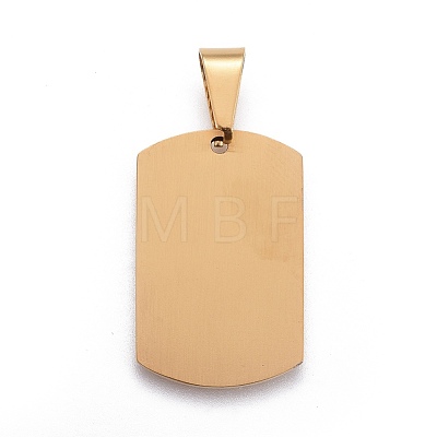 201 Stainless Steel Stamping Blank Tag Pendants STAS-O044-01-G122-1