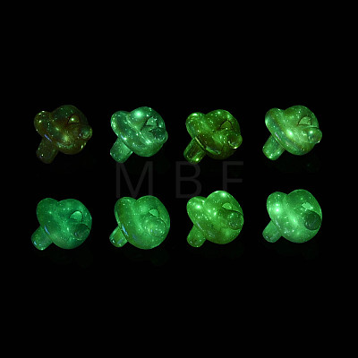 UV Plating Luminous Opaque Acrylic Beads SACR-T017-90M-1