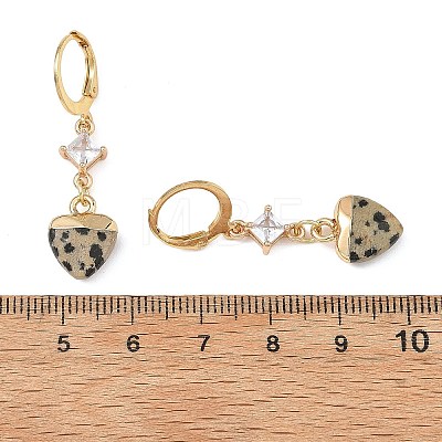 Natural Gemstone Leverback Dangle Earrings EJEW-JE07371-1