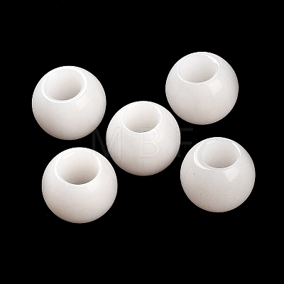 Natural White Jade European Beads LS-G-R488-01H-1