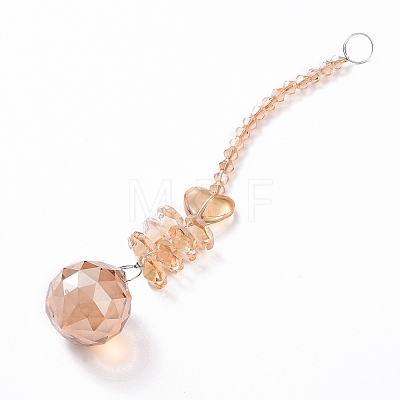 Crystal Teardrop Beaded Wall Hanging Decoration Pendant Decoration HJEW-G019-01A-1