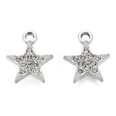 Platinum Plated Alloy Charms PALLOY-T073-06P-03-RS-1