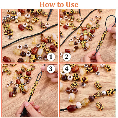 DIY African Dreadlock Hair Accessories Kits FIND-PA0001-49-1
