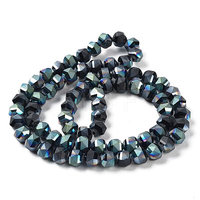 Electroplate Transparent Glass Beads Strands EGLA-I018-HP03-1