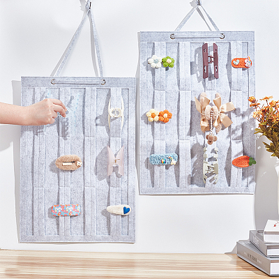 Felt Hanging Hair Claw Clip Organizer Holder for Women Girls AJEW-WH0083-89A-03B-1