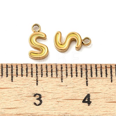 304 Stainless Steel Enamel Charms STAS-L022-292G-S-1