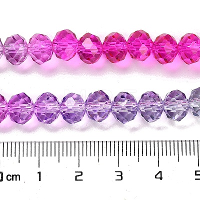 Transparent Painted Glass Beads Strands DGLA-A034-T8mm-A06-1