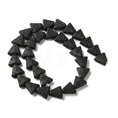 Triangle Dyed Natural Lava Rock Beads Strands G-O126-04A-10-1