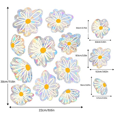 Daisy Rainbow Prism Electrostatic Window Stickers PW-WGD6411-01-1