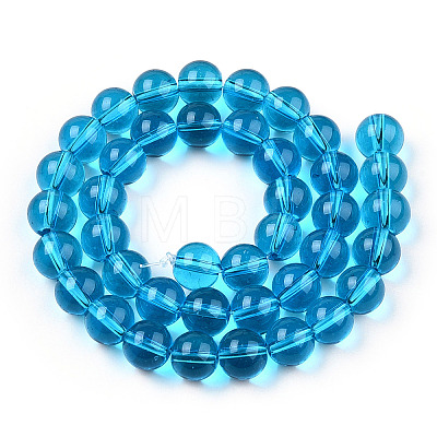 Transparent Glass Beads Strands GLAA-T032-T10mm-06-1