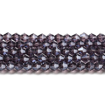 Transparent Electroplate Glass Beads Strands EGLA-A039-T3mm-A04-1
