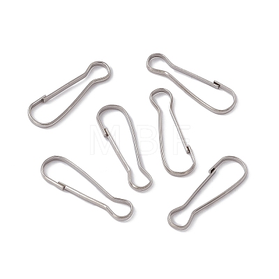 Non-Tarnish 304 Stainless Steel Push Gate Snap Keychain Clasp Findings STAS-G291-05P-01-1