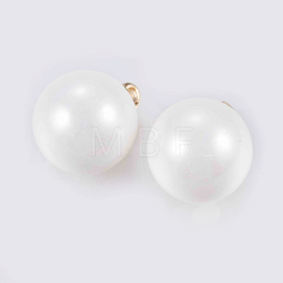 Acrylic Pearl Beads Charms KK-J268-12G-1