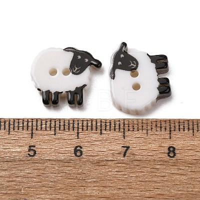 2-Hole Opaque Resin Buttons RE-CBAD9D2-30-1