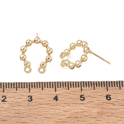 Brass Stud Earring Findings KK-CBABAE6-01LG-1