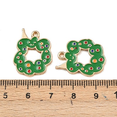 Christmas Alloy Enamel Pendants ENAM-I081-01KCG-03-1