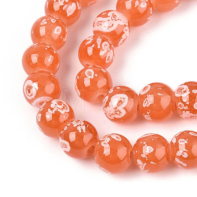 Baking Paint Glass Beads X1-DGLA-N015-8mm-04-1