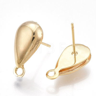 Brass Stud Earring Findings KK-T038-467G-1