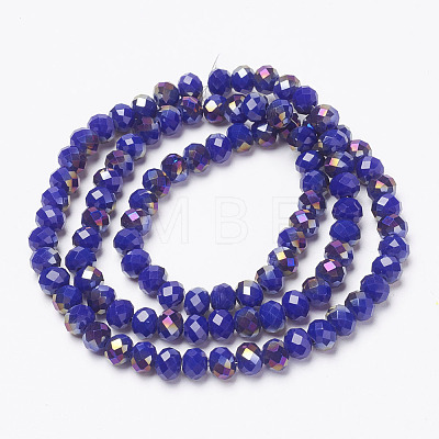 Electroplate Opaque Glass Beads Strands LS-EGLA-A034-P4mm-F14-1