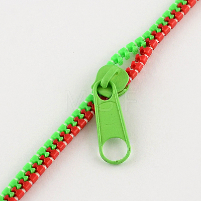Plastic Zipper Bracelets X-BJEW-A060-M3-1