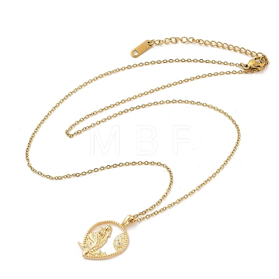 Brass Clear Cubic Zirconia Pendant Necklaces for Women NJEW-R018-02G-01-1