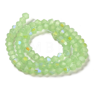 Imitation Jade Electroplate Glass Beads Strands GLAA-F029-J4mm-D01-1