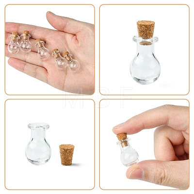 8Pcs Mini High Borosilicate Glass Bottle Bead Containers BOTT-FS0001-01-1