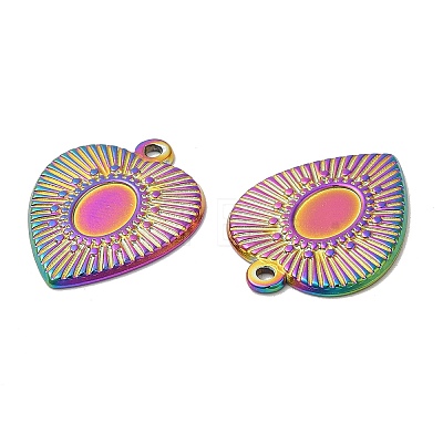 Ion Plating(IP) 304 Stainless Steel Pendant Cabochon Settings STAS-L020-019RC-1