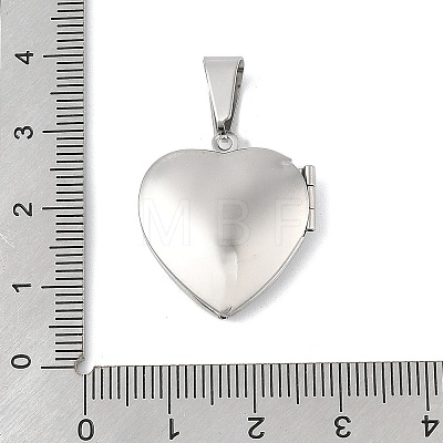 304 Stainless Steel Rhinestone Locket Pendants STAS-U040-17P-1