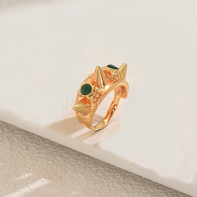 Brass Pave Cubic Zirconia Finger Rings for Women CN0771-1-1