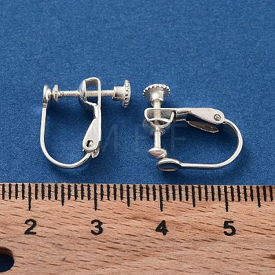 925 Sterling Silver Clip-on Earring Findings STER-M117-02S-1